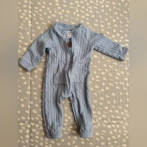 Carter's Light Blue Quilted Footie